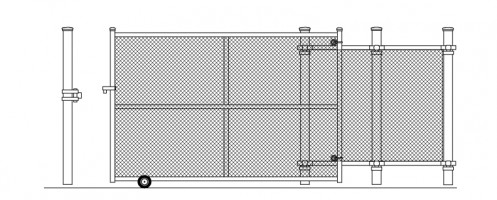 chain link fence cad drawings